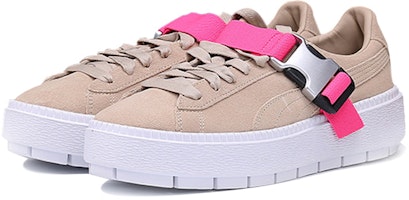 (W) Fenty x Puma Platform Trace Buckle 'Cement Pink' dalam warna Merah Jambu Simen. 367451-02 Shop (W) Fenty x Puma Platform Trace Buckle 'Cement Pink' dalam warna Merah Jambu Simen. 367451-02