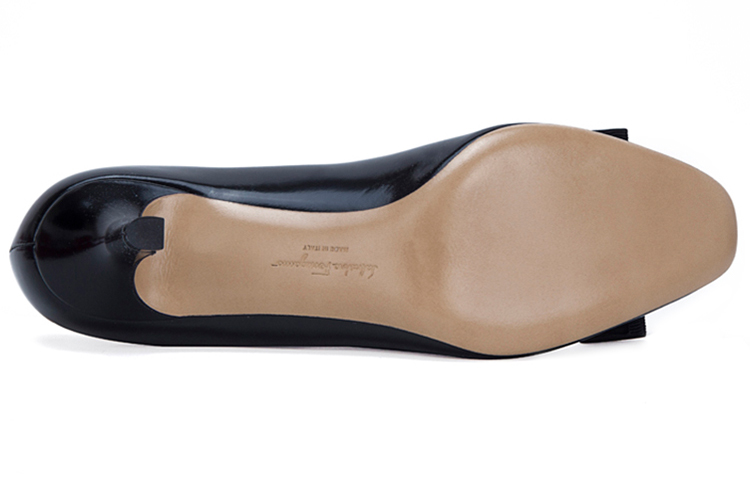 (W) FERRAGAMO 55 Series 'Black Leather Mid-Heel' 圖 5