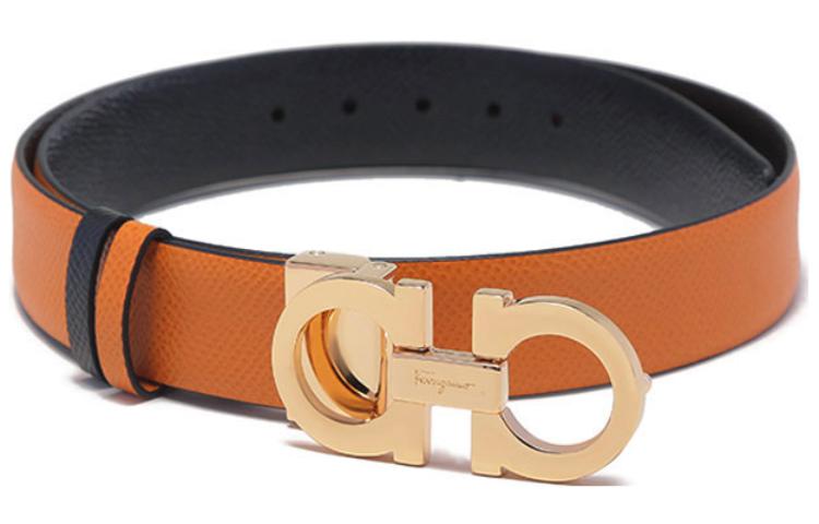 (Women) Ferragamo  Adjustable Gancini Reversible Leather Belt 2.5CM. 23A565-752803
