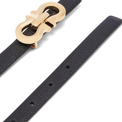 (W) FERRAGAMO 黑色小牛皮腰带 - 时尚百搭皮带。 776828 Shop (W) FERRAGAMO 黑色小牛皮腰带 - 时尚百搭皮带。 776828