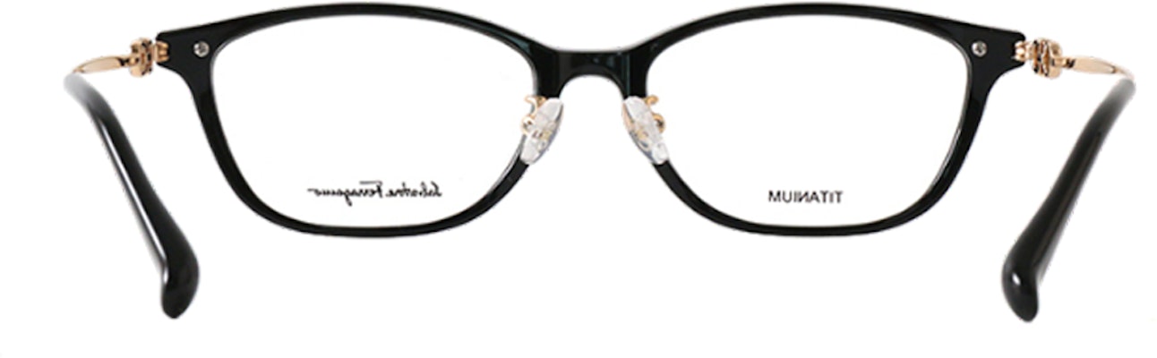 (W) Ferragamo 黑色光学眼镜,字母细节,不规则镜框。 SF2900A 001 Purchase (W) Ferragamo 黑色光学眼镜,字母细节,不规则镜框。 SF2900A 001