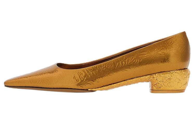 Buy (W) FERRAGAMO 'Mules Tumit Blok Emas' 01G495-766253