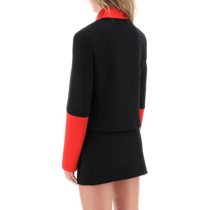 Shop (W) 페라가모 레드 버튼 클로저 테일러드 긴소매 자켓. 13C5520763653