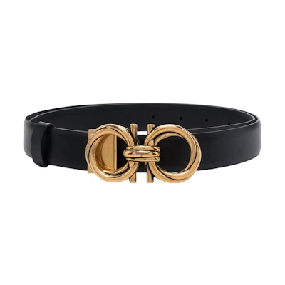 (Women) FERRAGAMO Solid Color Logo Buckle Fashion Belt 2.5cm Wide. 230118751187001