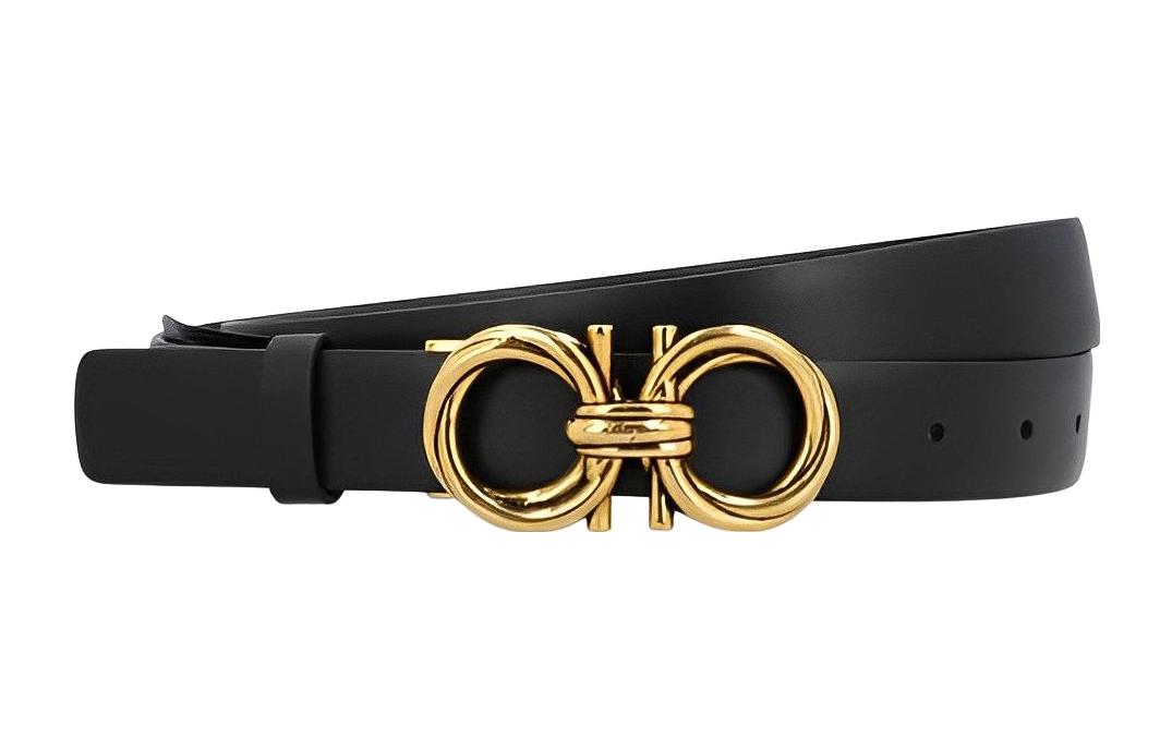 (Women) FERRAGAMO  Solid Color Logo Buckle Fashion Belt 2.5cm Wide. 230118751187001 圖 3