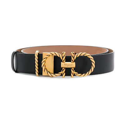 (Women) FERRAGAMO Adjustable Leather Belt for Women - 3.5cm Width 23B753NEWGANCINI721636001