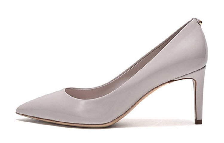 (W) FERRAGAMO Alba 70 'Grey White Patent Leather'