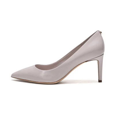 (W) FERRAGAMO Alba 70 'Grey White Patent Leather'