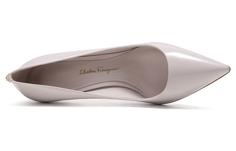 (W) FERRAGAMO Alba 70 'Grey White Patent Leather' 圖 5