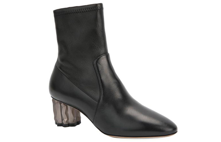 Shop (W) FERRAGAMO Sepatu Boot Tumit Berlian Hitam 01Q079-715412