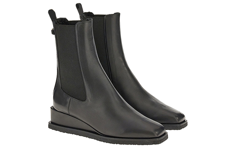 (W) FERRAGAMO Ankle Boots 'Classic Black Square-Toe' 圖 2