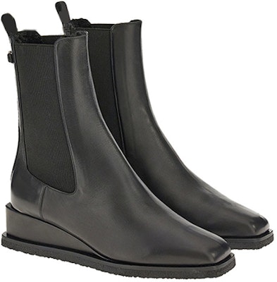 (W) FERRAGAMO Sepatu Boots Hitam Klasik Ujung Kotak 01C409-745652 Order (W) FERRAGAMO Sepatu Boots Hitam Klasik Ujung Kotak 01C409-745652