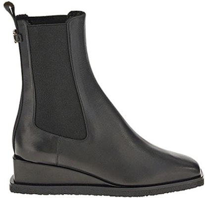 (W) FERRAGAMO Sepatu Boots Hitam Klasik Ujung Kotak 01C409-745652 Shop (W) FERRAGAMO Sepatu Boots Hitam Klasik Ujung Kotak 01C409-745652