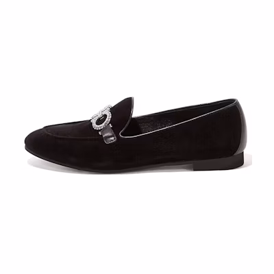 (W) FERRAGAMO Ballet Flat 'Black Fashion'