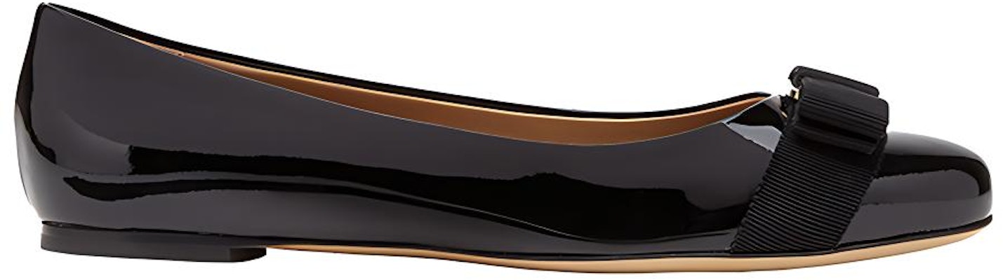 (Women) FERRAGAMO Ballet Flat 'Black Patent Leather' 574556 Order (Women) FERRAGAMO Ballet Flat 'Black Patent Leather' 574556