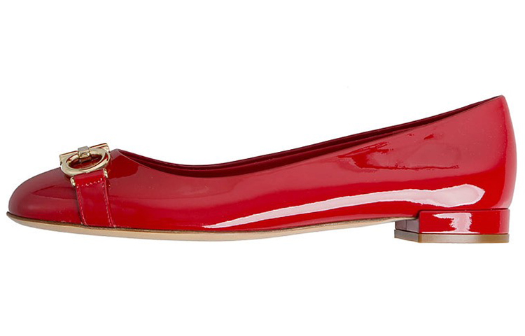 (W) FERRAGAMO Ballet Flat 'Deep Red'
