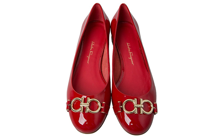 Shop (W) FERRAGAMO Ballerines ''Rouge Profond'' 0704744