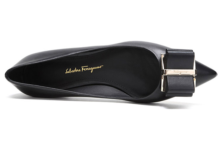 Purchase (W) FERRAGAMO Bailarinas 'Double Bow Black' 01P335-704646