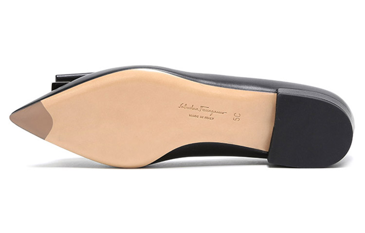 Details for (W) FERRAGAMO Bailarinas 'Double Bow Black' 01P335-704646
