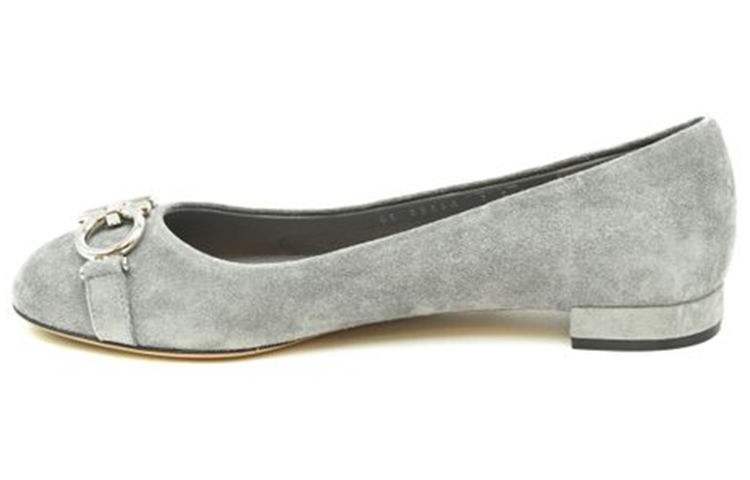 (W) FERRAGAMO Ballet Flat 'Grey Suede'