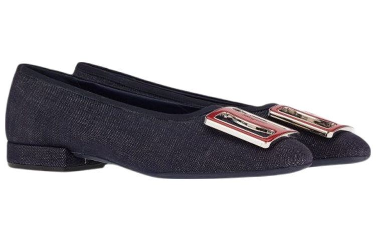 (W) FERRAGAMO Ballet Flat 'Hand-Painted Buckle Blue' 圖 2