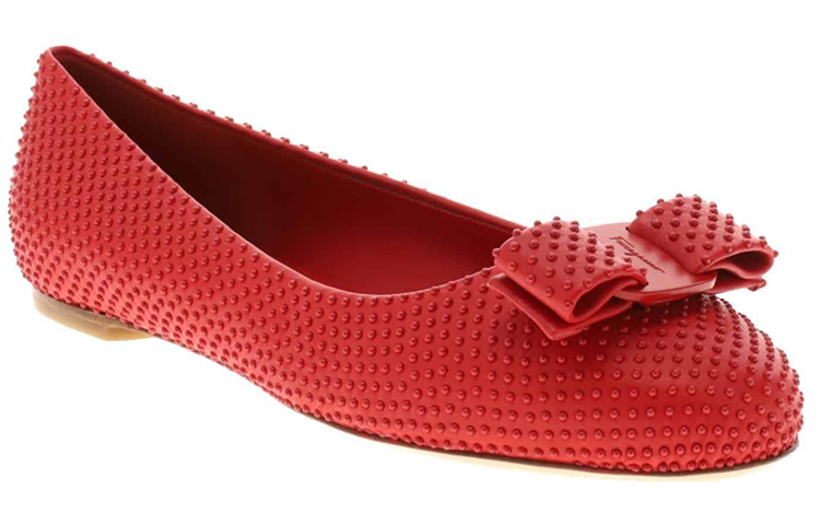 (W) FERRAGAMO Ballet Flat 'Red Leather' 圖 2