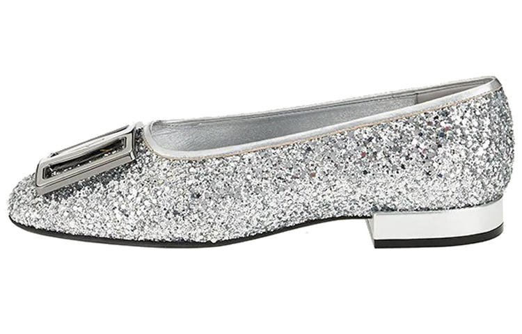 (W) FERRAGAMO Ballet Flat 'Silver'