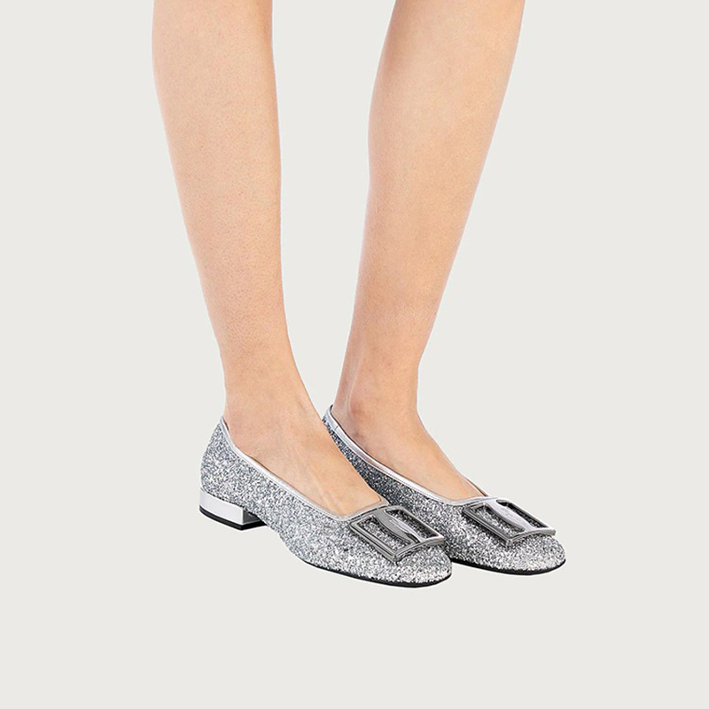 (W) FERRAGAMO Ballet Flat 'Silver' 圖 5