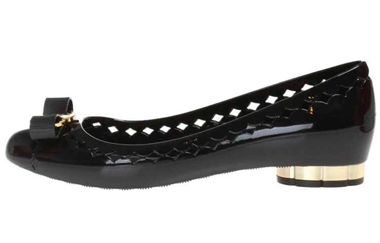 (Women) FERRAGAMO Ballet Flats 'Black Bow' 035049-688557