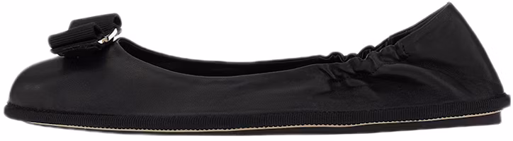 (Women) FERRAGAMO Ballet Flats 'Black Leather' 01D973-756654 (Women) FERRAGAMO Ballet Flats 'Black Leather' 01D973-756654