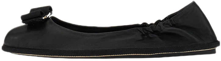 (Women) FERRAGAMO Ballet Flats 'Black Leather' 01D973-756654 (Women) FERRAGAMO Ballet Flats 'Black Leather' 01D973-756654