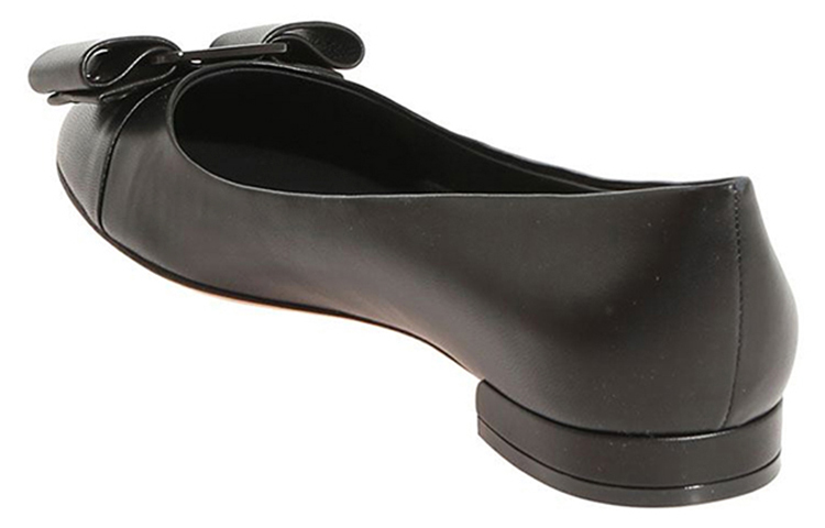 (W) FERRAGAMO Ballet Flats 'Black Patent Bow' 圖 3
