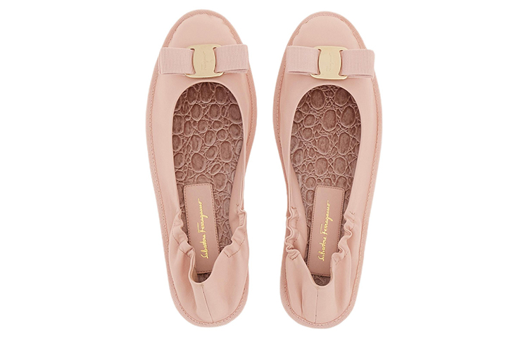 Lookbook (W) FERRAGAMO Kasut Rata Ballet 'Kulit Merah Jambu' 01D973-756656