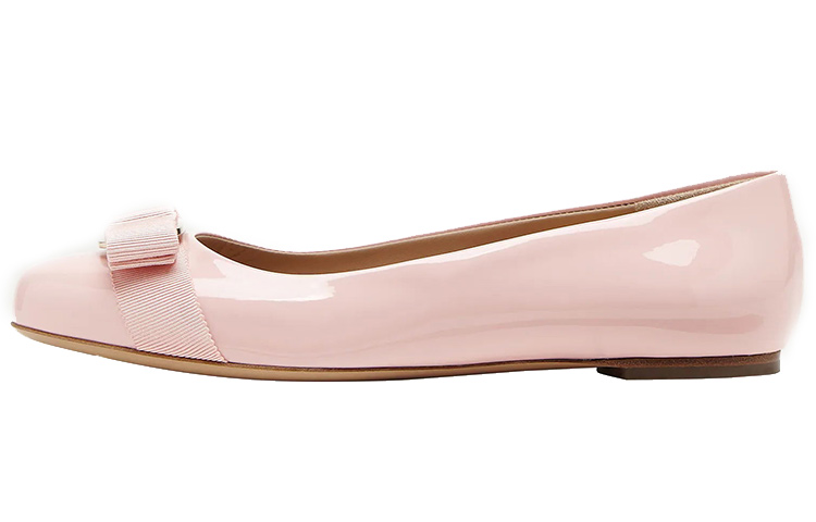 Buy (W) FERRAGAMO Balerina Rata 'Kulit Patent Merah Jambu' 01A181-740980