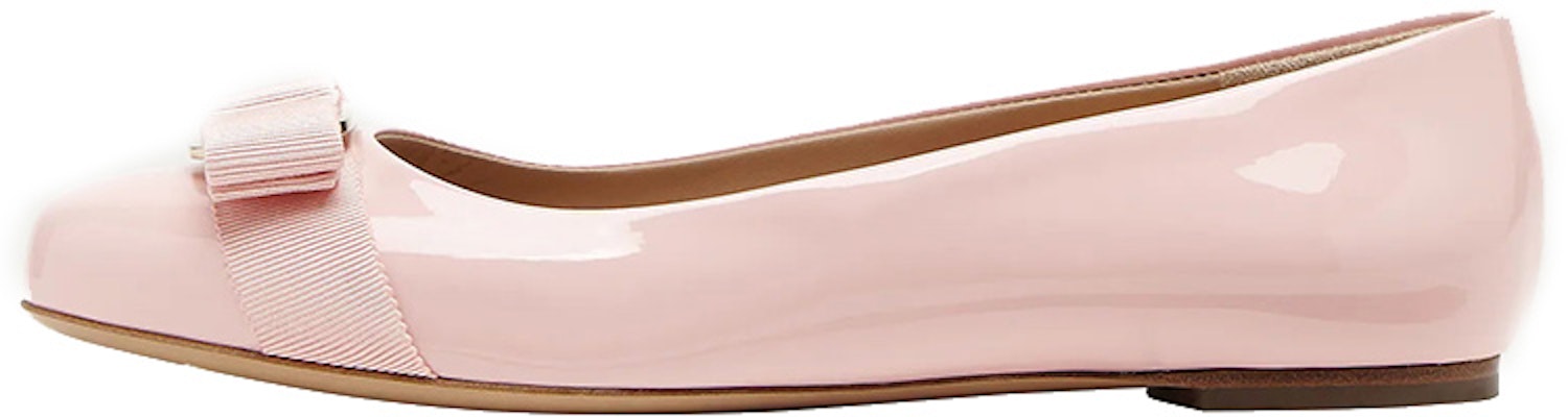 (W) FERRAGAMO Balerina Rata 'Kulit Patent Merah Jambu' 01A181-740980 Buy (W) FERRAGAMO Balerina Rata 'Kulit Patent Merah Jambu' 01A181-740980