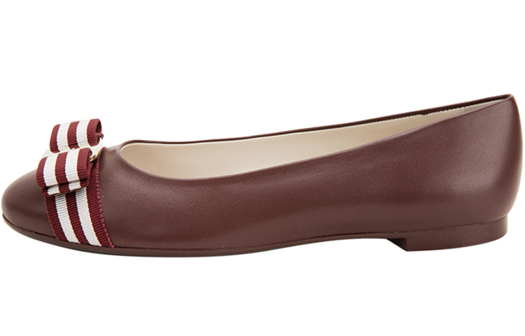 (W) FERRAGAMO Ballet Flats 'Purple Bow'