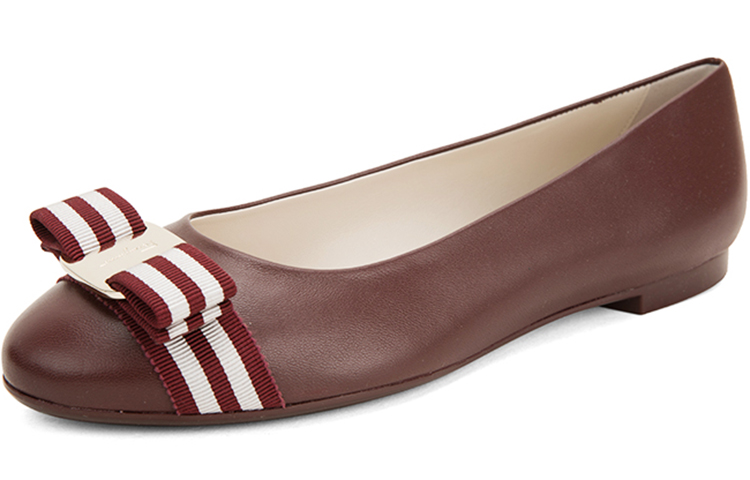 (W) FERRAGAMO Ballet Flats 'Purple Bow' 圖 2