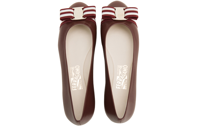 (W) FERRAGAMO Ballet Flats 'Purple Bow' 圖 3