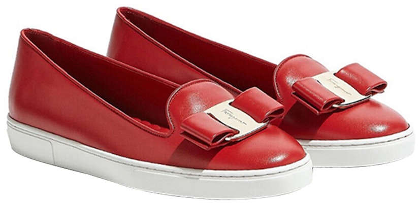 (W) FERRAGAMO Kasut Balerina 'Red Bow' 0698733 Lookbook (W) FERRAGAMO Kasut Balerina 'Red Bow' 0698733