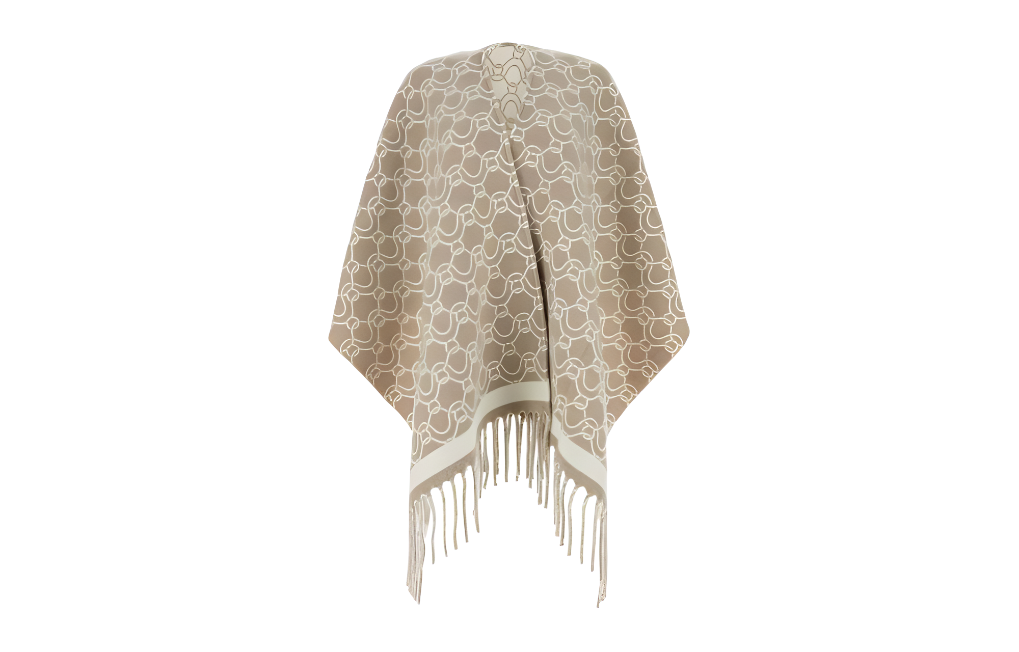 (Women) FERRAGAMO Beige  Logo Print Shawl. 320797770244