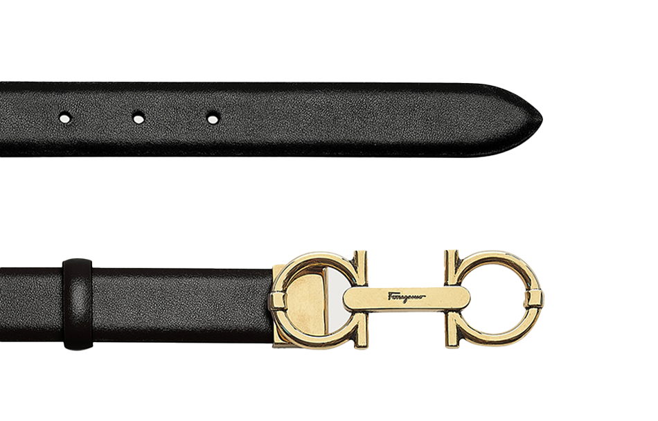 (Women) Ferragamo Black Leather Belt with Antique Buckle 2.5cm 230059-0742061 圖 3