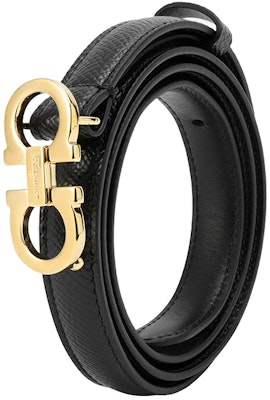 (W) FERRAGAMO Tali Pinggang Kulit Hitam dengan Logo - Lebar 1.5cm 23B224-0675180 Sizing (W) FERRAGAMO Tali Pinggang Kulit Hitam dengan Logo - Lebar 1.5cm 23B224-0675180