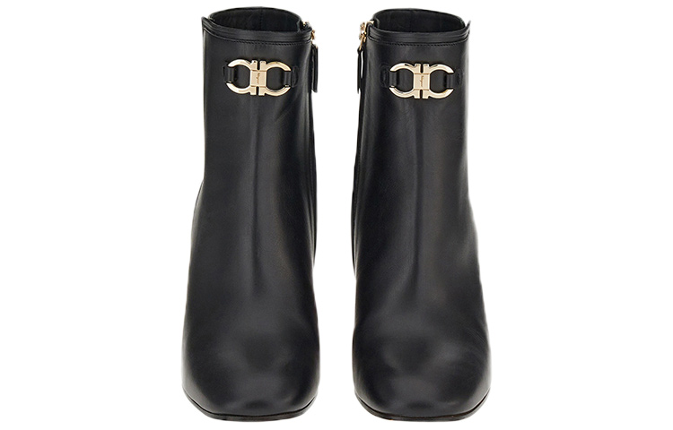 (W) FERRAGAMO 70mm Wedge-Heel Ankle Boots 'Black' 圖 3