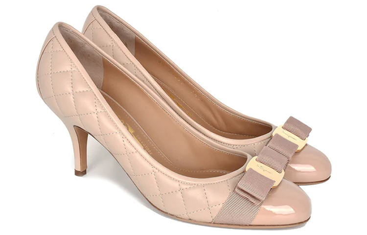 Lookbook (W) FERRAGAMO Chaussures à Talon Beige Noeud-Papillon 01N674-702229