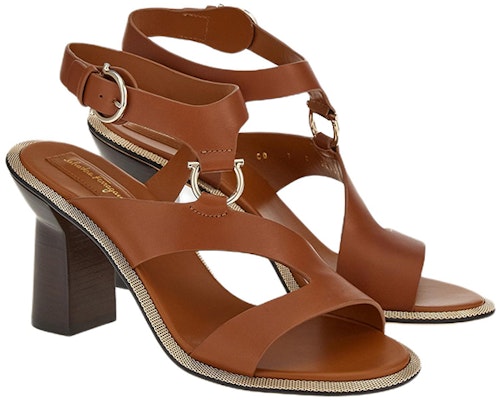 (W) FERRAGAMO Sandal Kulit Terbuka Gesper 'Coklat' 01E121-758460 Order (W) FERRAGAMO Sandal Kulit Terbuka Gesper 'Coklat' 01E121-758460