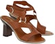 Order (W) FERRAGAMO Sandal Kulit Terbuka Gesper 'Coklat' 01E121-758460