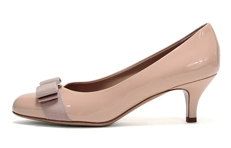 (W) FERRAGAMO Carla 55 High Heels 'Nude Pink Patent Leather'