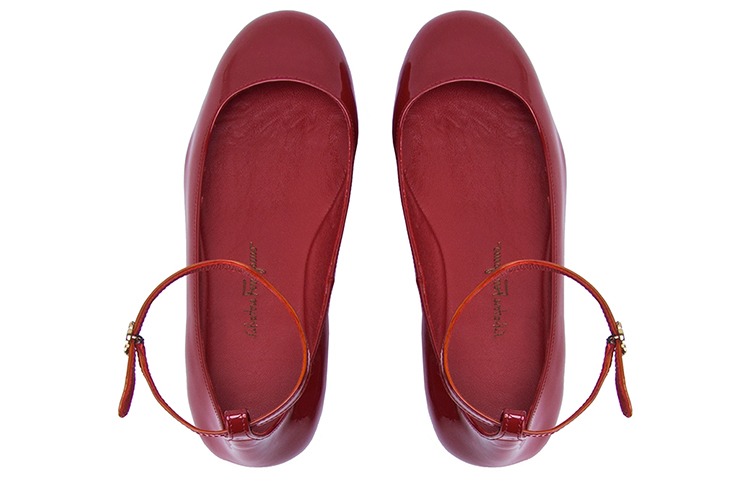(W) FERRAGAMO Cefalu 'Red Patent Ballet Flats' 圖 3