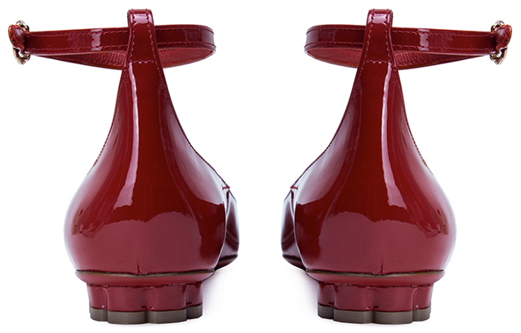 (W) FERRAGAMO Cefalu 'Red Patent Ballet Flats' 圖 4
