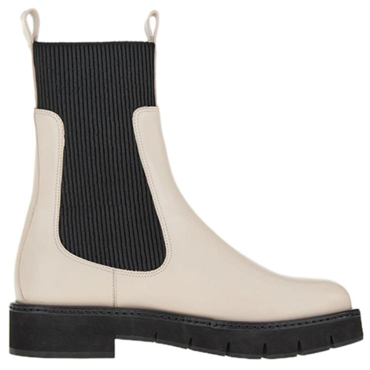 (W) FERRAGAMO Chelsea Boot 'Black and White Calfskin' 圖 2